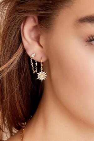 Boucles d'oreilles avec chaîne - Collection Sparkle Cuivré h5 Image3